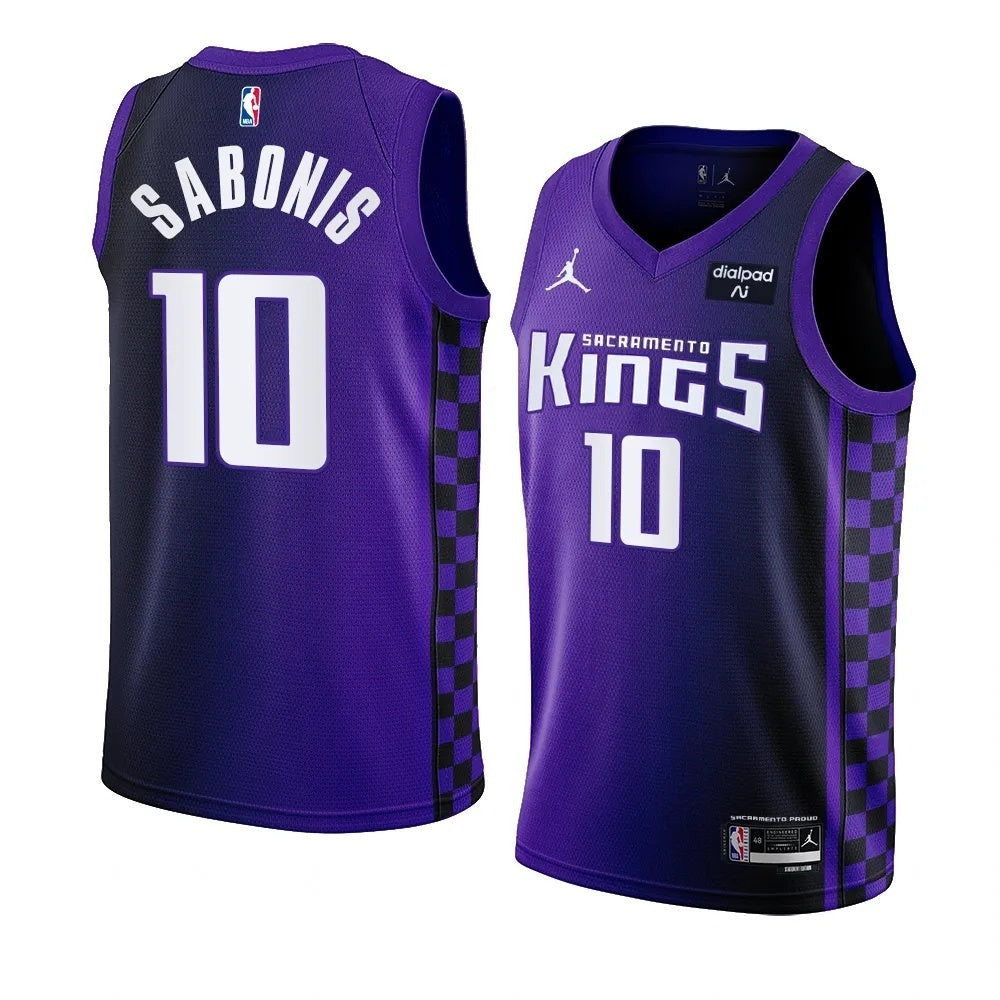 Sacramento Kings #10 Domantas Sabonis 2023-24 Statement Edition Purple Swingman Jersey Men's.webp
