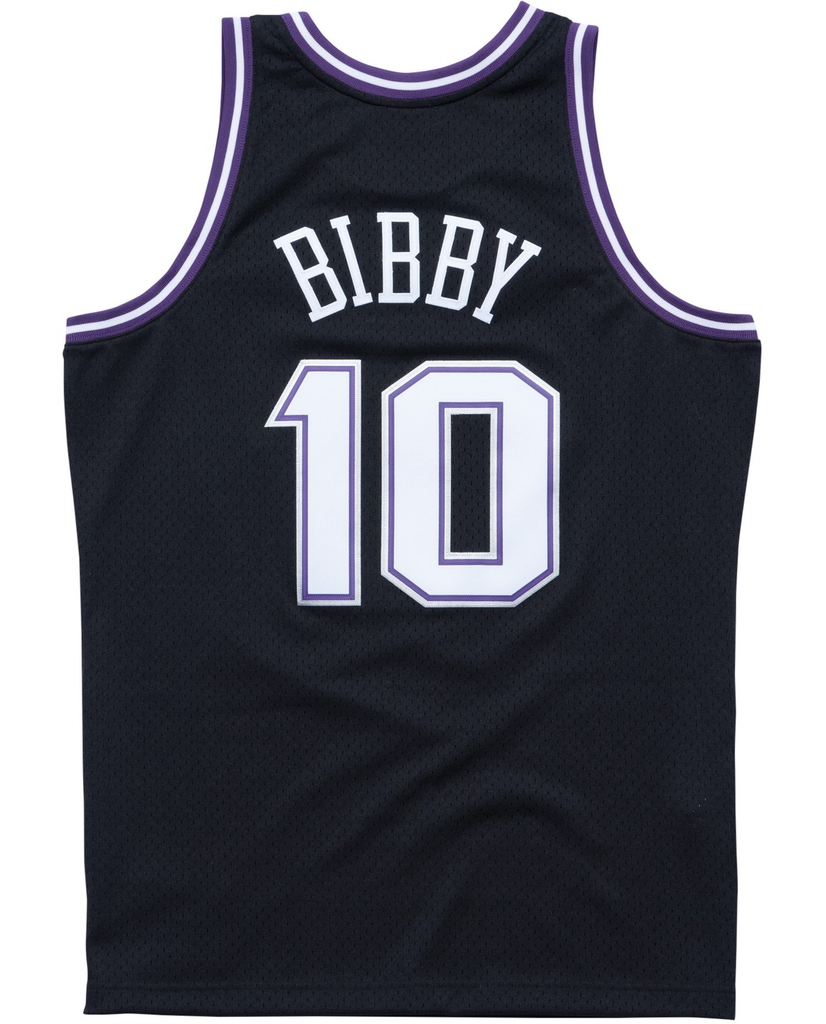 Sacramento Kings #10 Mike Bibby Kings 10 # Bibby Mitchell&Ness Black Premium Mesh Fan Jersey Style 2
