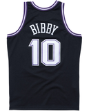 Sacramento Kings #10 Mike Bibby Kings 10 # Bibby Mitchell&Ness Black Premium Mesh Fan Jersey Style 2