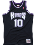 Sacramento Kings #10 Mike Bibby Kings 10 # Bibby Mitchell&Ness Black Premium Mesh Fan Jersey Style 3