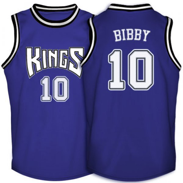 Sacramento Kings #10 Mike Bibby Kings 10 # Bibby Mitchell&Ness Purple Premium Mesh Fan Jersey Style 4