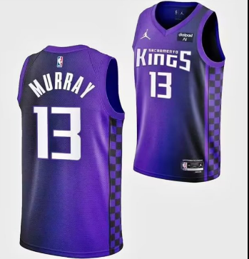 Sacramento Kings #13 Murray 23 24 jersey purple (heat pressed)