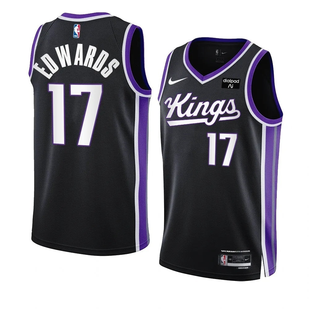 Sacramento Kings #17 Kessler Edwards 2023-24 Icon Edition Black Swingman Jersey Men's.webp