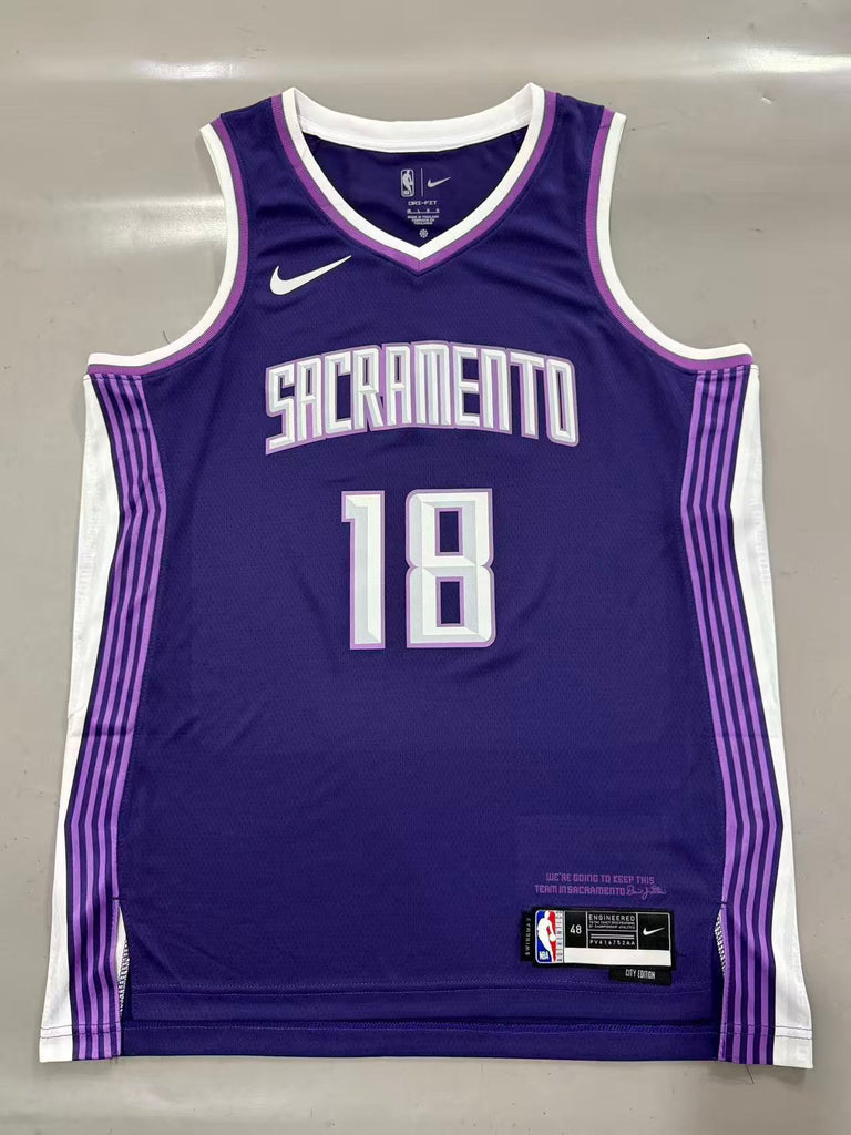 Sacramento Kings #18 Russell Westbrook 26 Season Kings City Purple Style 2