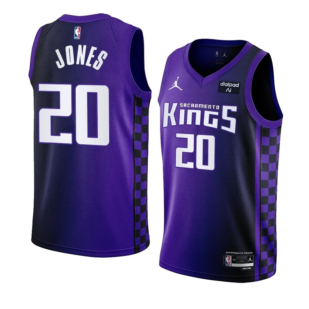 Sacramento Kings #20 2023-24 Colby Jones Statement Edition Purple Swingman Jersey Men's.webp