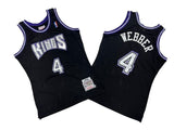 Sacramento Kings #4 Chirs Webber Kings 4 # Black 98-99 Season Mitchell Retro Jersey -- Chris . Webber Style 1