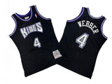 Sacramento Kings #4 Chirs Webber Kings 4 # Black 98-99 Season Mitchell Retro Jersey -- Chris . Webber Style 2