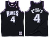 Sacramento Kings #4 Chirs Webber Kings 4 # Chris · Webber Chris Webber Mitchell&Ness Black Premium Mesh Fan Jersey Style 2