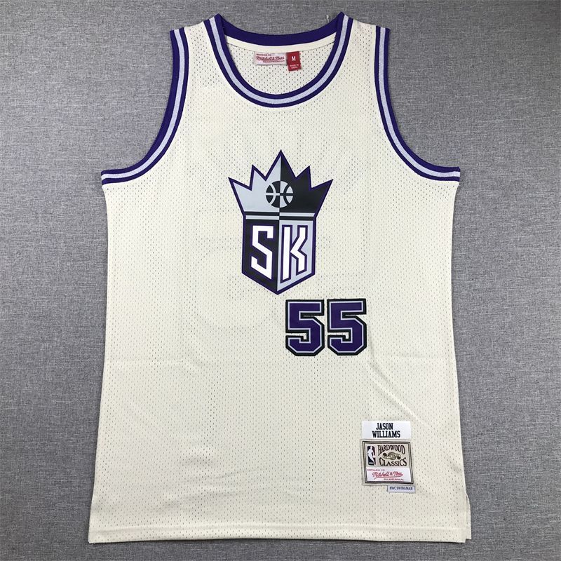 Sacramento Kings #55 Jason Williams Kings 55 Retro Off-White s-xxl Style 2