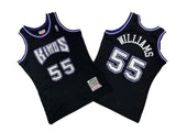 Sacramento Kings #55 Jason Williams Kings 55 # Black 98-99 Season Mitchell Retro Jersey -- Ja Style 1