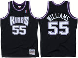 Sacramento Kings #55 Jason Williams Kings 55 # Mitchell&Ness Black Premium Mesh Fan Jersey Style 3