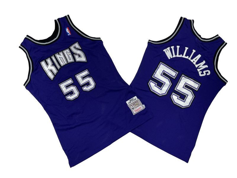 Sacramento Kings #55 Jason Williams Kings 55 # Purple 98-99 Season Mitchell Retro Jersey -- Ja Style 1