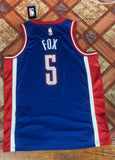 Sacramento Kings #5 De'Aaron Fox 25 Kings City Blue Style 1
