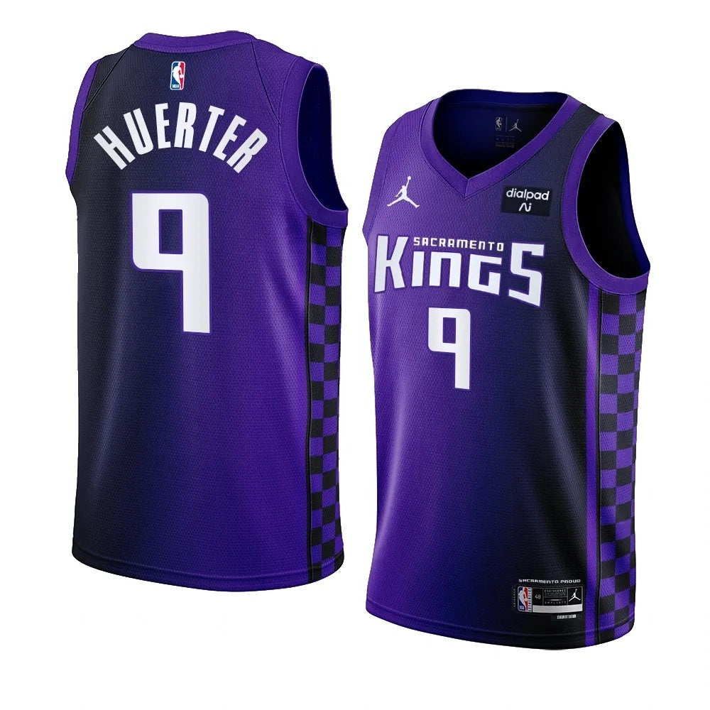 Sacramento Kings #9 Kevin Huerter 2023-24 Statement Edition Purple Swingman Jersey Men's.webp