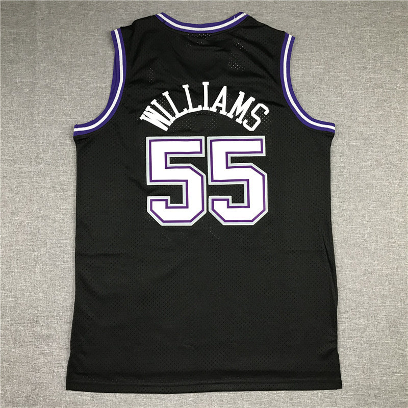 Sacramento Kings#55 Williams Kings 55 Black Retro Logo Style 1