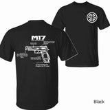 [Sale Up To 60%] Sig Sauer P320 M17 Tshirt - Unisex Cotton Casual Tee For Gun Enthusiasts Streetwear Tropical Crewneck Operator Top Man Menswear