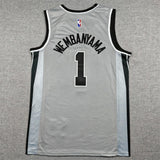 San Antonio Spurs #1 Victor Wembanyama 26 Spurs 1 Gray Style 3