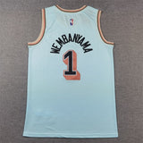 San Antonio Spurs #1 Victor Wembanyama Spurs 1 Blue City Edition s-xxl Style 1