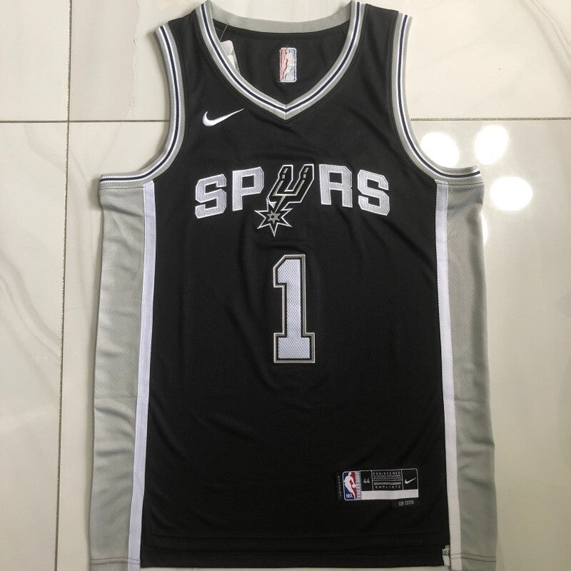 San Antonio Spurs #1 Victor Wembanyama Spurs 1 # Black s-xxl Style 2