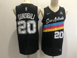 San Antonio Spurs #20 Manu Ginobili Spurs 20 Black City Edition 21