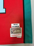 San Antonio Spurs #21 Tim Duncan 1998-99 jersey red Style 2