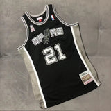 San Antonio Spurs #21 Tim Duncan 2001-02 Authentic jersey black Style 3