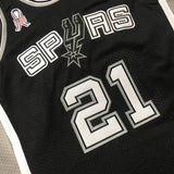San Antonio Spurs #21 Tim Duncan 2001-02 Authentic jersey black Style 4