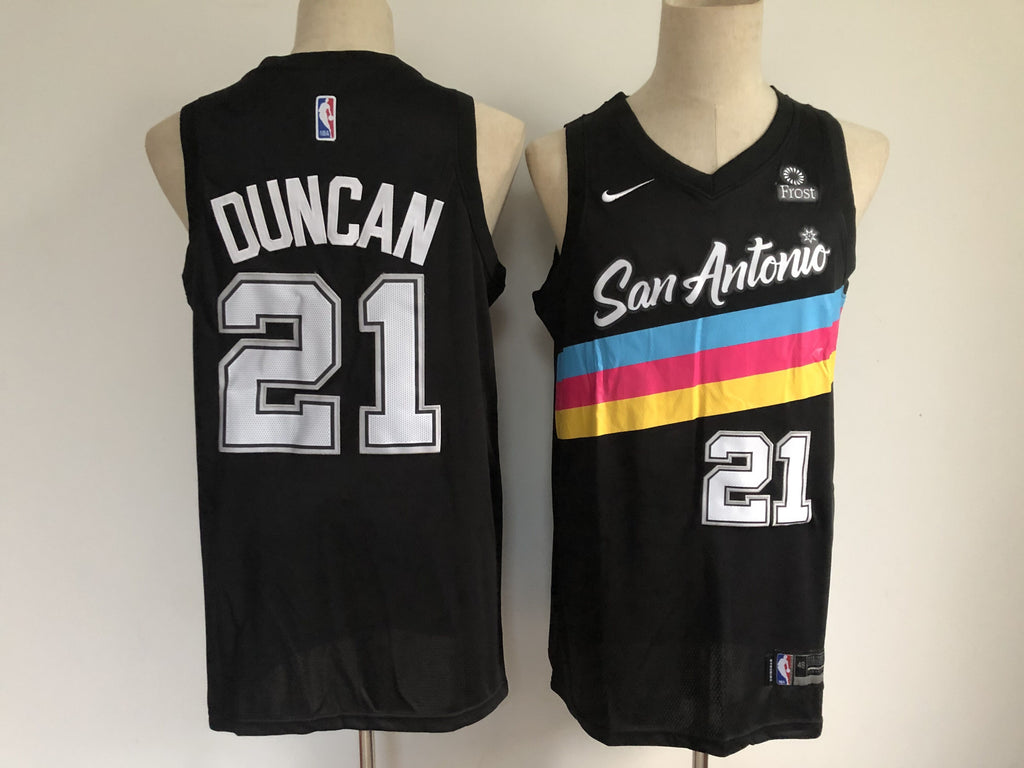 San Antonio Spurs #21 Tim Duncan Spurs 21 Black City Edition 21