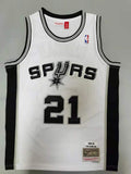 San Antonio Spurs #21 Tim Duncan Spurs 21# Retro -98-99 White Style 2