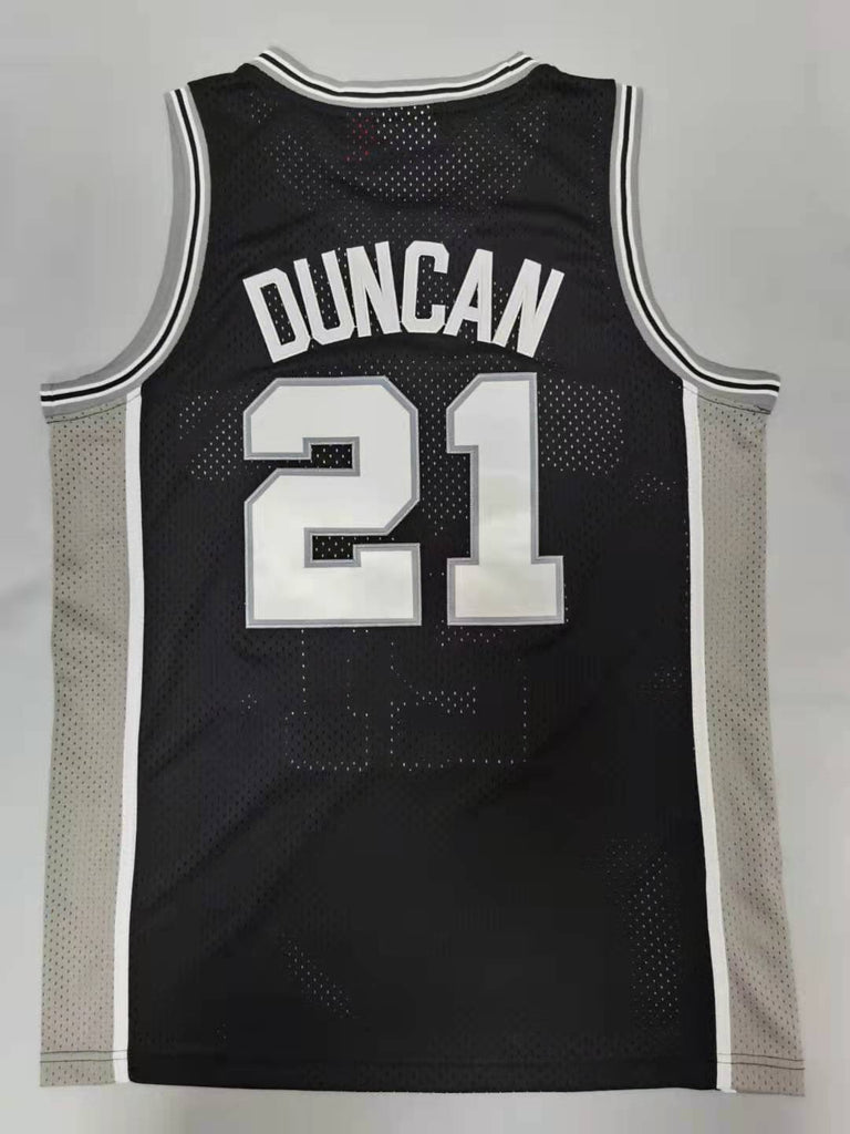 San Antonio Spurs #21 Tim Duncan Spurs 21# Retro - Black Style 1