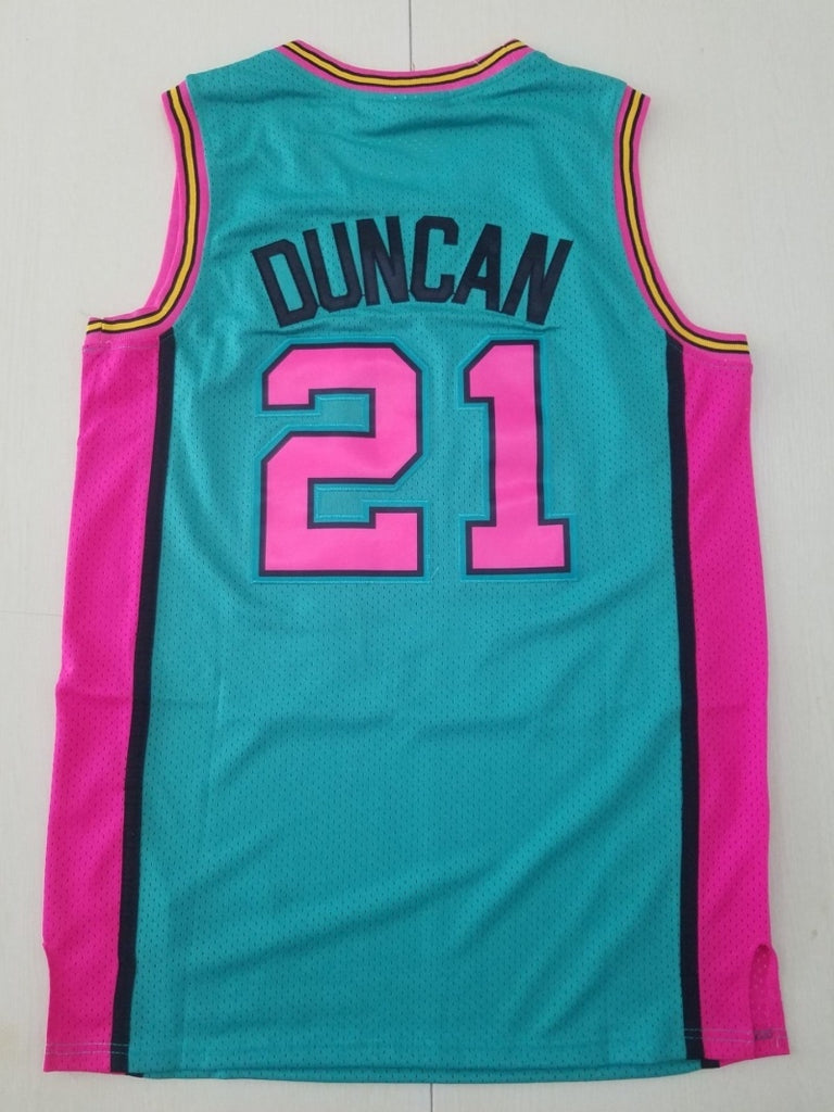 San Antonio Spurs #21 Tim Duncan throwback jersey green Spurs 21 Retro Light Green s-xxl Style 3
