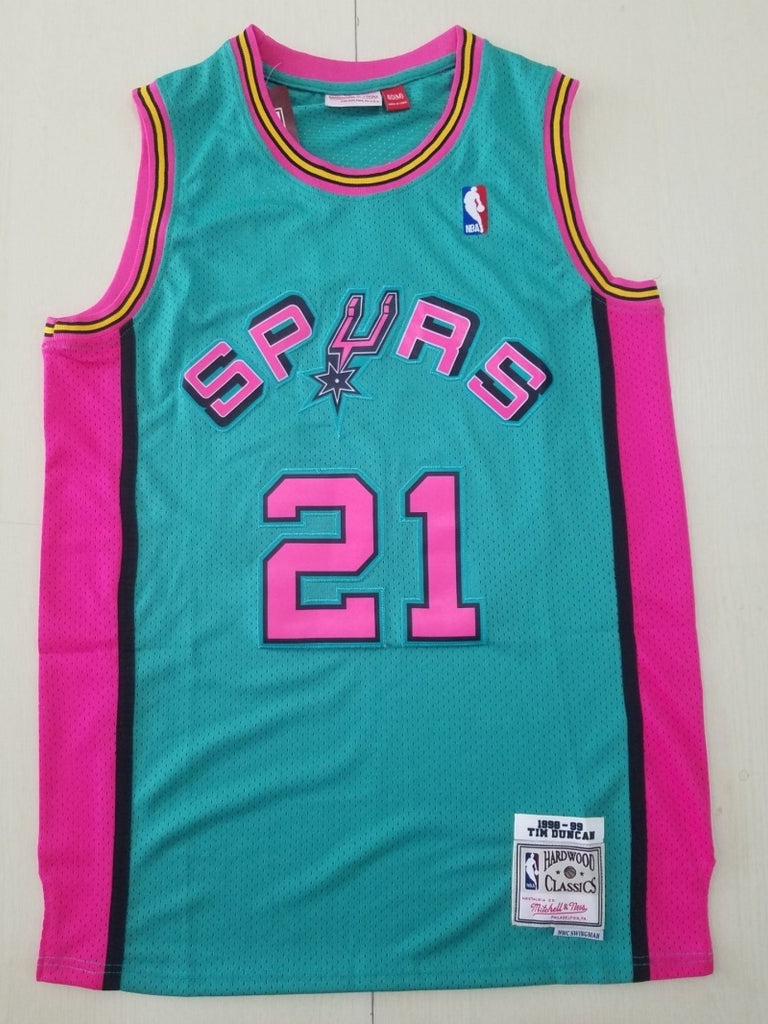 San Antonio Spurs #21 Tim Duncan throwback jersey green Spurs 21 Retro Light Green s-xxl Style 5