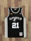 San Antonio Spurs #21 ducan finals jersey black Style 2