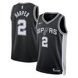 San Antonio Spurs #2 Dylan Harper Unisex 2025 NBA Draft First Round Pick Swingman Jersey - Icon Edition - Black