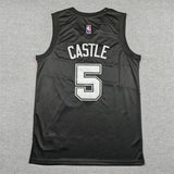 San Antonio Spurs #5 Stephon Castle 26 Spurs 5 Black City Edition Style 3