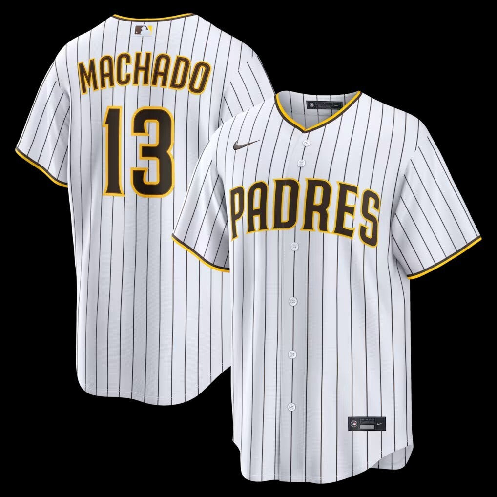 San Diego Padres #13 Manny Machado Home Replica Player Jersey - White