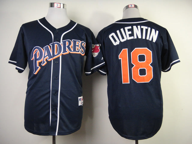 San Diego Padres #18 Authentic Carlos Quentin 1998 Turn Back The Clock Jersey