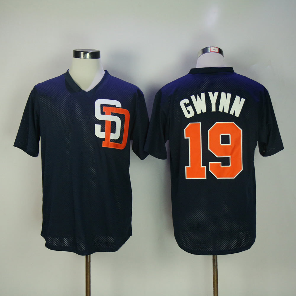 San Diego Padres #19 Padres 19 Blue Pullover BP Edition Retro