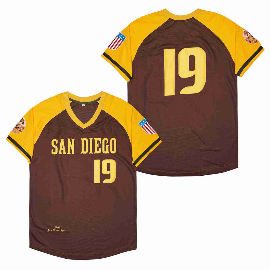 San Diego Padres #19 Tony Gwynn TIGERS PULLOVER JERSEY IN BROWN