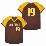 San Diego Padres #19 Tony Gwynn TIGERS PULLOVER JERSEY IN BROWN