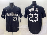 San Diego Padres #23 Fernando Tatis Jr Padres 5 Collaboration Style 1