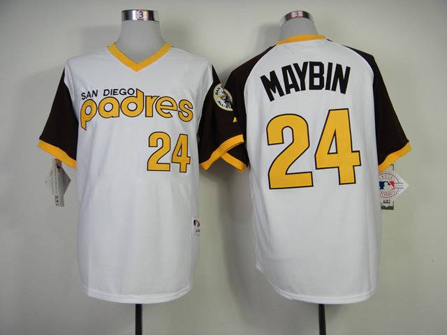 San Diego Padres #24 Authentic Cameron Maybin 1978 Turn Back The Clock Jersey