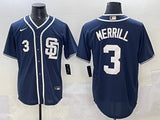 San Diego Padres #3 Jackson Merrill Padres Adult Style 3