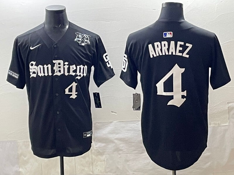 San Diego Padres #4 Luis Arraez Padres 5 Collaboration Style 1