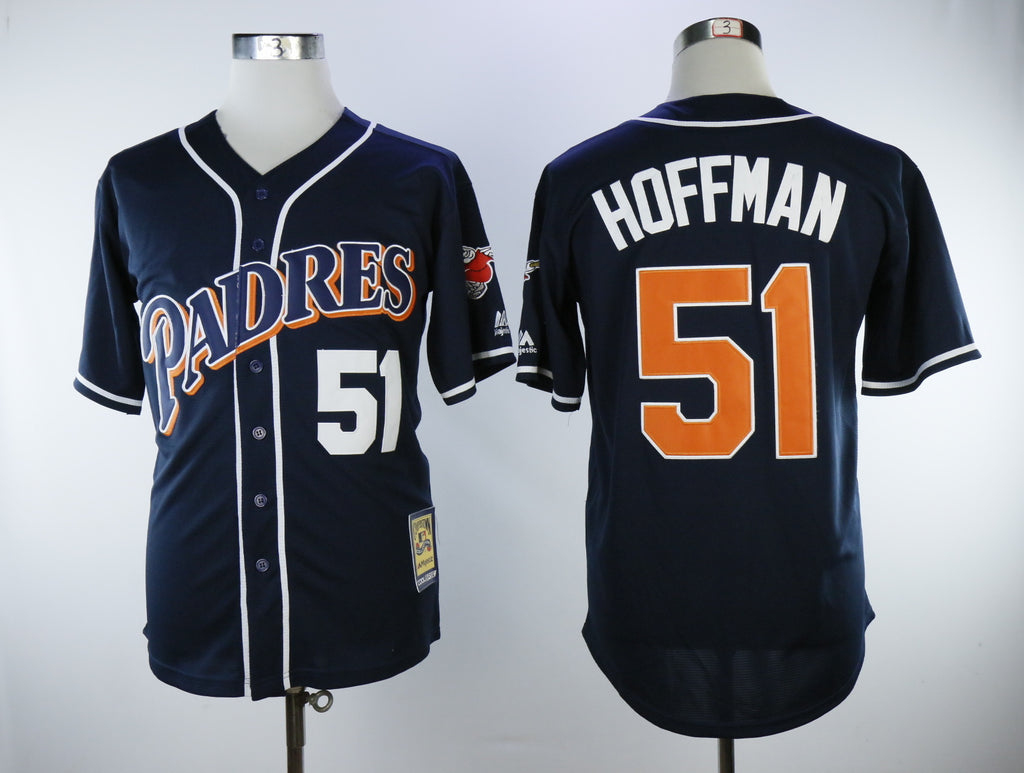 San Diego Padres #51 Trevor Hoffman Padres 51 Blue Retro 1998