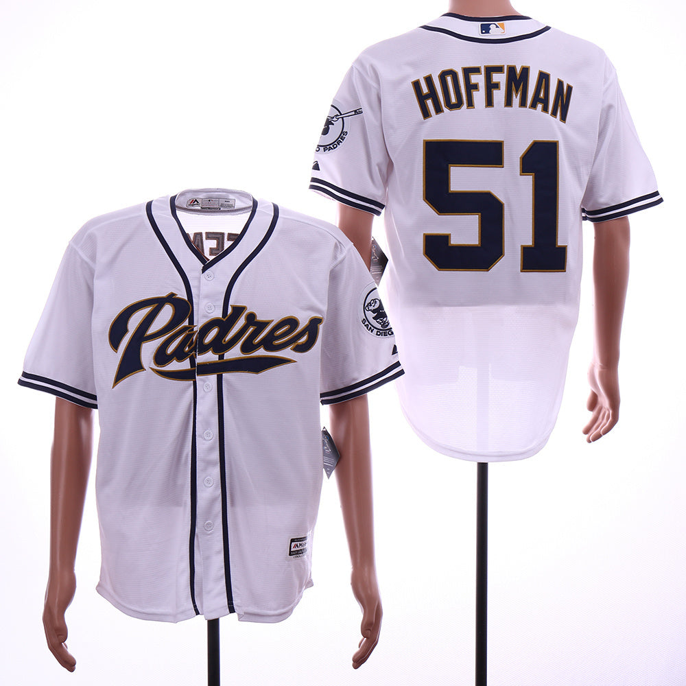 San Diego Padres #51 Trevor Hoffman Padres 51 White Fan