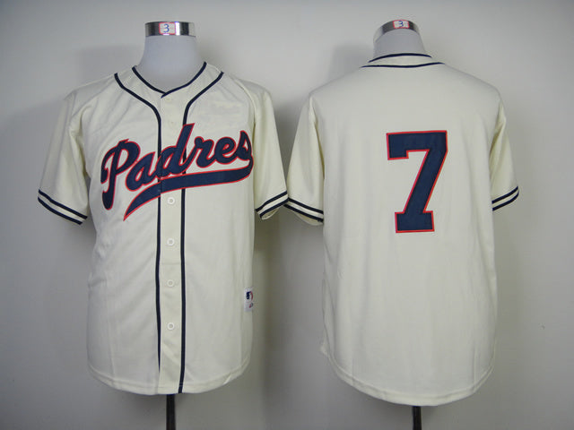 San Diego Padres #7 Authentic Chase Headley 1948 Turn Back The Clock Jersey