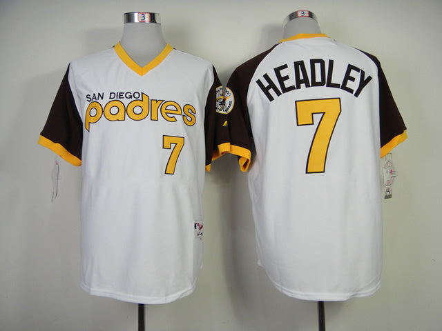 San Diego Padres #7 Authentic Chase Headley 1978 Turn Back The Clock Jersey
