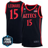 San Diego State #15 Kawhi Leonard 2023 Final Four College Basketball Limited Jersey – Black