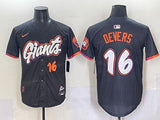 San Francisco Giants #16 Rafael Devers Giants Collaboration Style 1